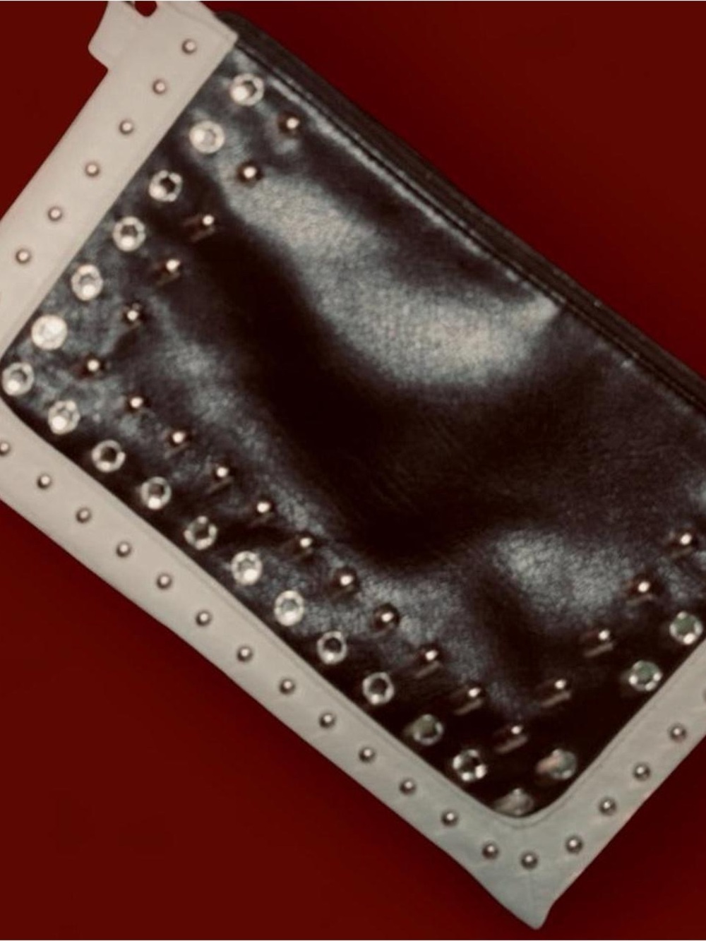 Studded Black and Grey Women’s Clutch